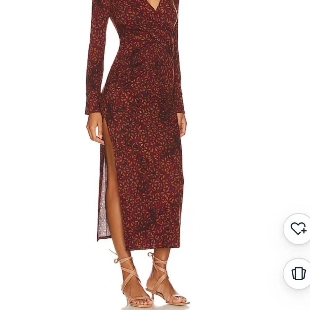 Free People Shayla Wrap Midi Dress.Size L